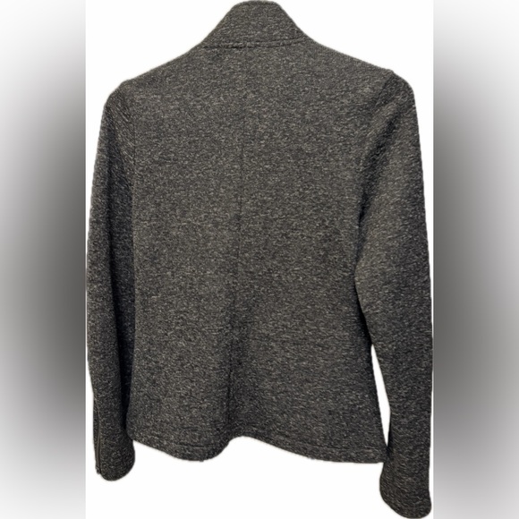 Fabletics KnitFit Moto Jacket Gray Asymmetrical zip athletic Athleisure Size M - Picture 8 of 12